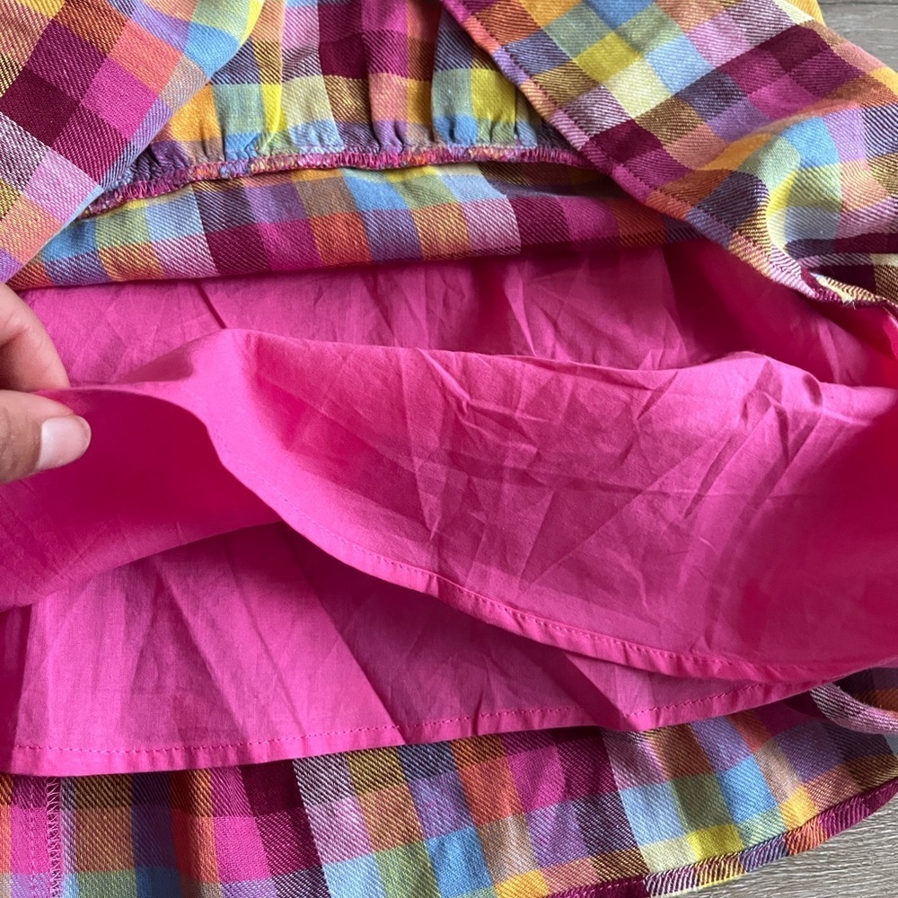 NWT BCBG plaid milkmaid mini dress SZ S Colorful Vibrant - Picture 4 of 9